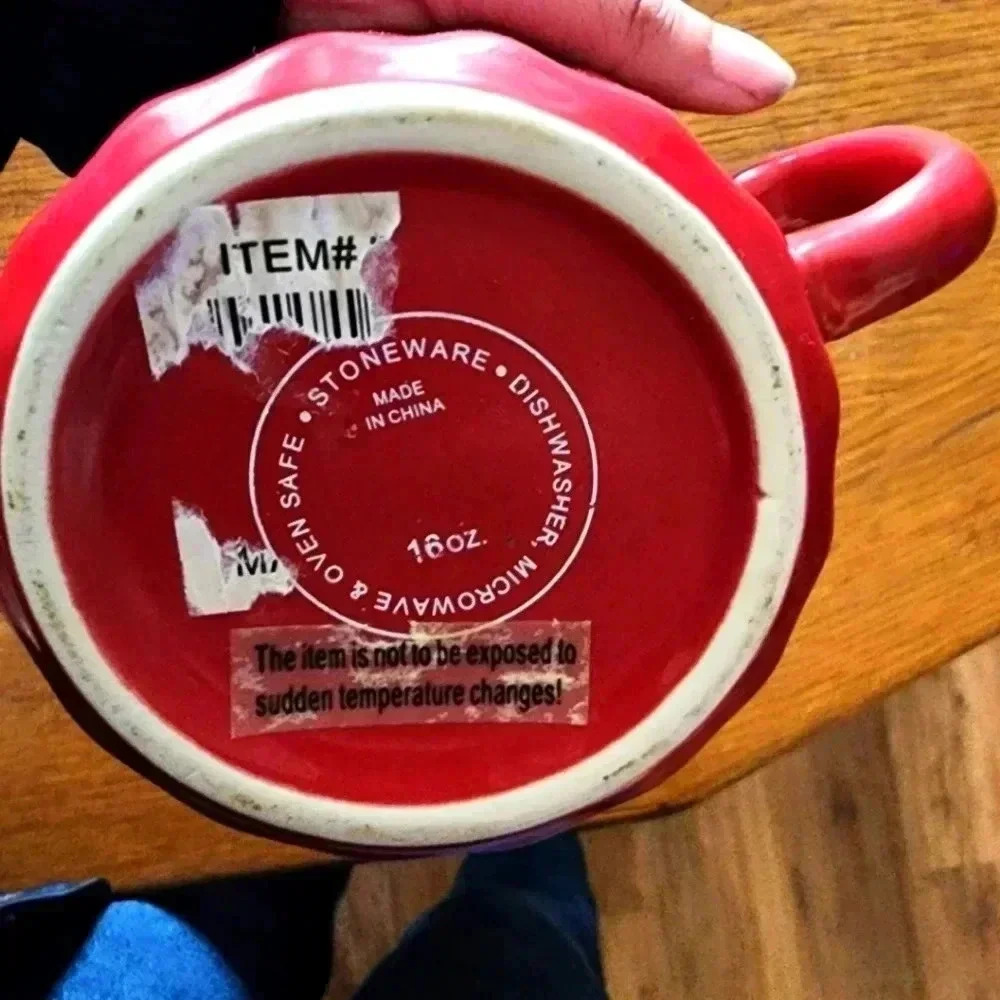 Oven Fresh Stoneware Soup Bowl 18 oz mug Red - Picture 3 of 3
